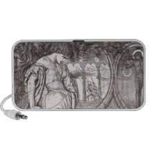 Classic Lady of Shalott Tangled in Webs Mini Speakers
