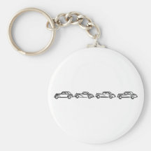 Classic Mercedes Lineup Key Chains
