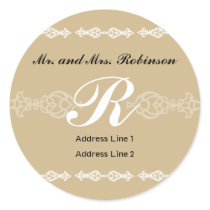Classic Monogram Address Label 2