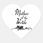 Classic Mother of the Bride Heart Stickers