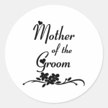 Classic Mother of the Groom Round Sticker