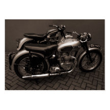 Classic Motorbikes, Mini Photo Business Card Template
