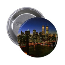 Classic NYC Skyline Button