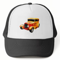 Classic Orange Car with Flames