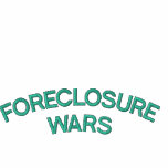 CLASSIC  POLO SHIRT with "FORECLOSURE WARS" on it. embroidered shirts