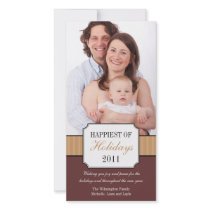 Classic portrait brown stripe band Christmas photo