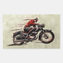 CLASSIC RACING MOTORCYCLE. STICKER