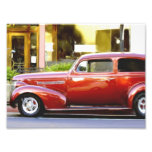 Classic red car photo print