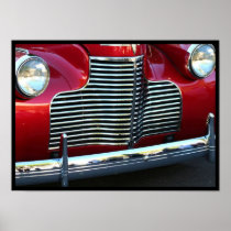 Classic Red Car Poster