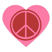 Classic Red Peace Sign Stickers