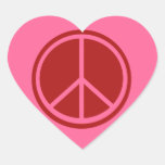 Classic Red Peace Sign Stickers