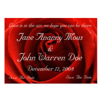 Classic Red Rose Save the Date Card