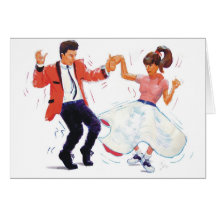 Classic Rock and Roll  Jive Dancing Greeting Cards
