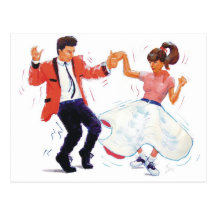 Classic Rock and Roll  Jive Dancing Post Card