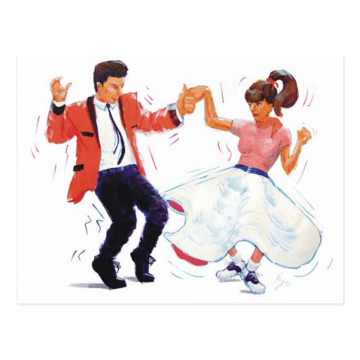 Classic Rock and Roll  Jive Dancing Post Card