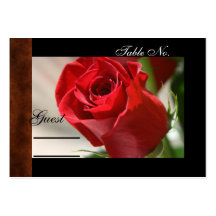 Classic Rose & Leather Wedding PlaceCard Business Card Template