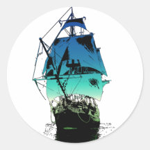 Classic Sailing Ship Stickers