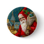Classic Santa and Deer Christmas buttons