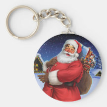 "Classic Santa" Close Up Key Chain