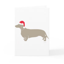 Classic Santa Doxie Dachshund Cards