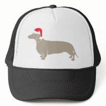 Classic Santa Doxie Dachshund Mesh Hat