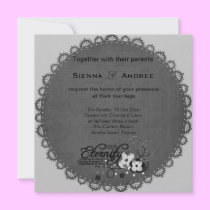 Classic Scalloped (Dark Grey) invitations