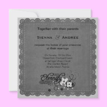 Classic Scalloped (Dark Grey) invitations