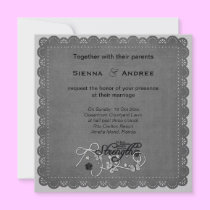 Classic Scalloped (Dark Grey) invitations