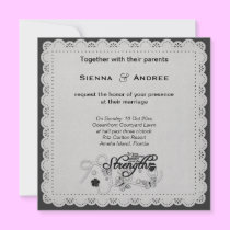 Classic Scalloped (Light Grey) invitations