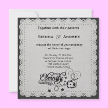 Classic Scalloped (Light Grey) invitations
