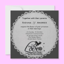 Classic Scalloped (Light Grey) invitations
