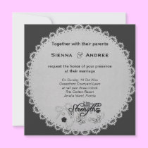 Classic Scalloped (Light Grey) invitations
