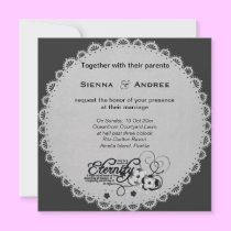 Classic Scalloped (Light Grey) invitations