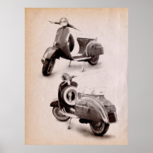 Classic Scooter 1969 Print