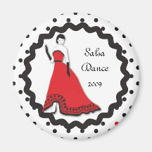 Classic Senorita in Red Refrigerator Magnets