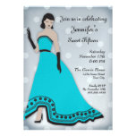 Classic Senorita in Turquoise and Silver Personalized Invite