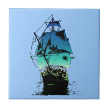 Classic Ship Ceramic Tile