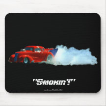 Classic Smoking Red Doorslammer Car Collectable Mousepad
