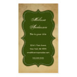 Classic Sophisticated Vintage Green Business Card