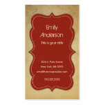 Classic Sophisticated Vintage Red Business Card