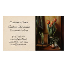 Classic Still Life in the Dark Room paint fine art Business Card