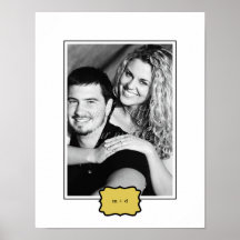 Classic Style Personalised Photo Mat - Vertical - Poster