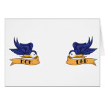 Classic Swallows With "Mum" and "Dad" Banners cards