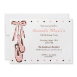 Classic Sweet Pink Ballet Shoe Invitation