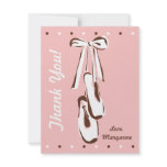 Classic Sweet Pink Ballet Shoe Note Card invitations