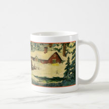 Classic Tomten scene Coffee Mugs