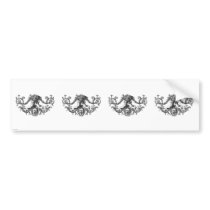 Classic Two Cherubs with Ivy and Flowers Bumper Sticker