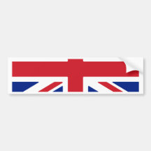 Classic UK Flag Bumper Stickers