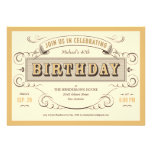 Classic Vintage Birthday Invitations