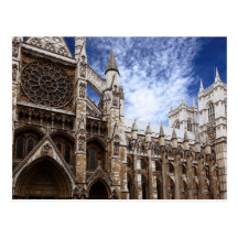 Classic Westminster Abbey photograph London UK Post Card